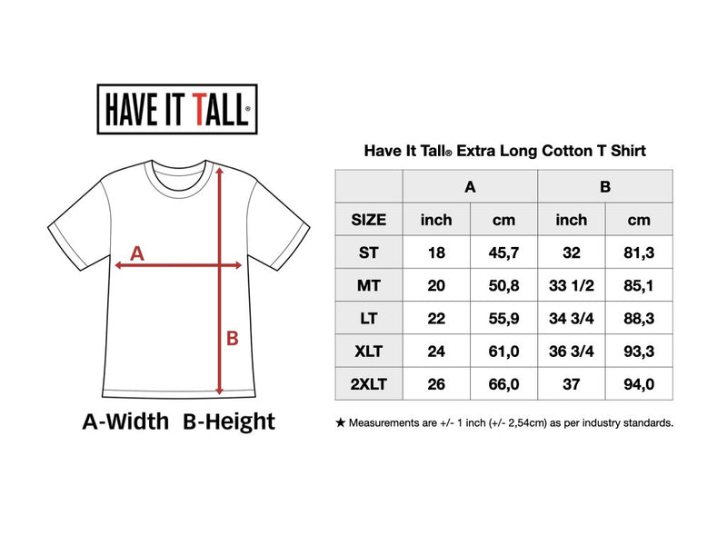 Have It Tall Extra Long Cotton T Shirt